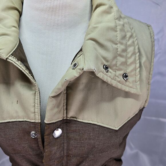 Vintage 70s 80s Vest Small Snap Button Western Boho Countrycore USA - Picture 13 of 16